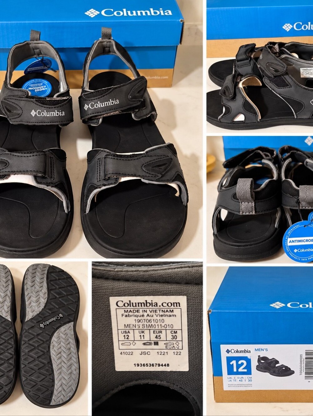 Columbia Men’s Sport Sandals – Size 12 – Black/GrayColumbia men’s sport sandals